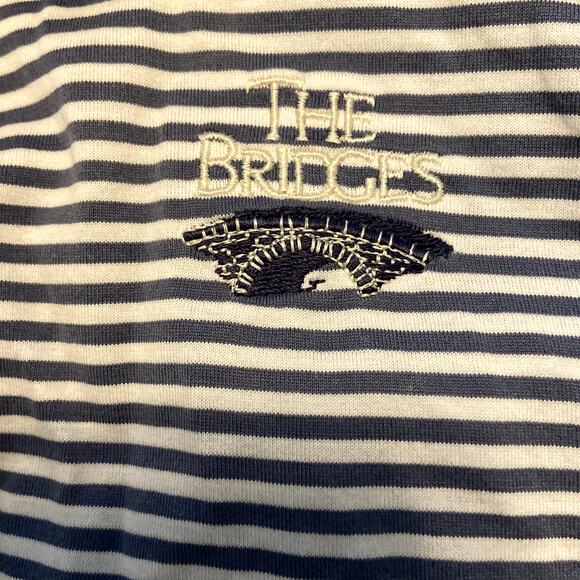 Peter Millar Polo Shirt San Diego Short Sleeve Collared The Bridges Striped L - Picture 2 of 4